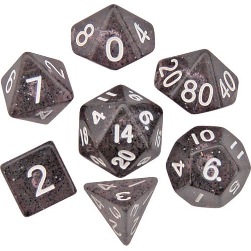 Mini Polyhedral Dice Set: Ethereal Black MD4203 image 0